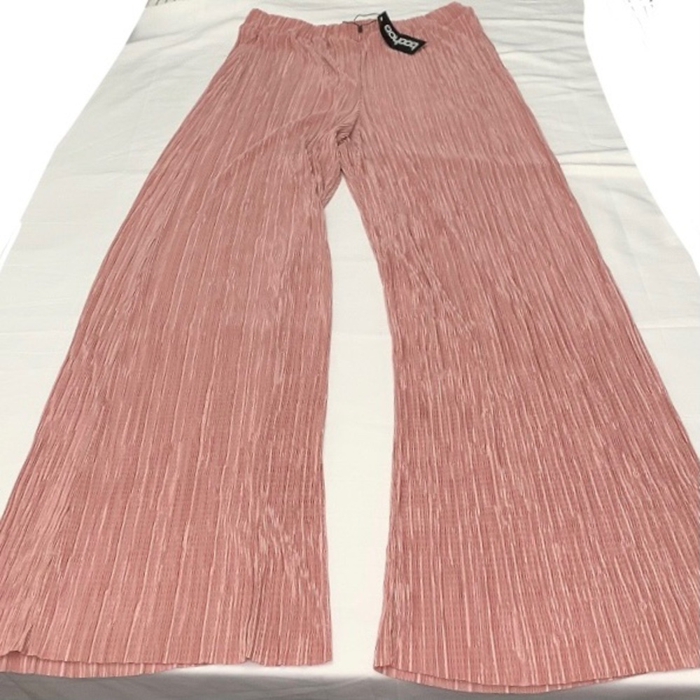 NWT-Pink shimmer disco wide leg pants!